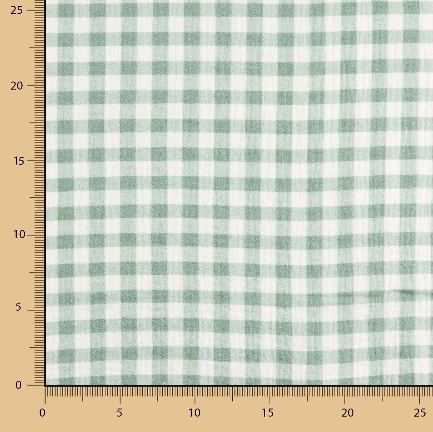 Bambula Doble Gasa Cuadros Verdes - Ribes y Casals