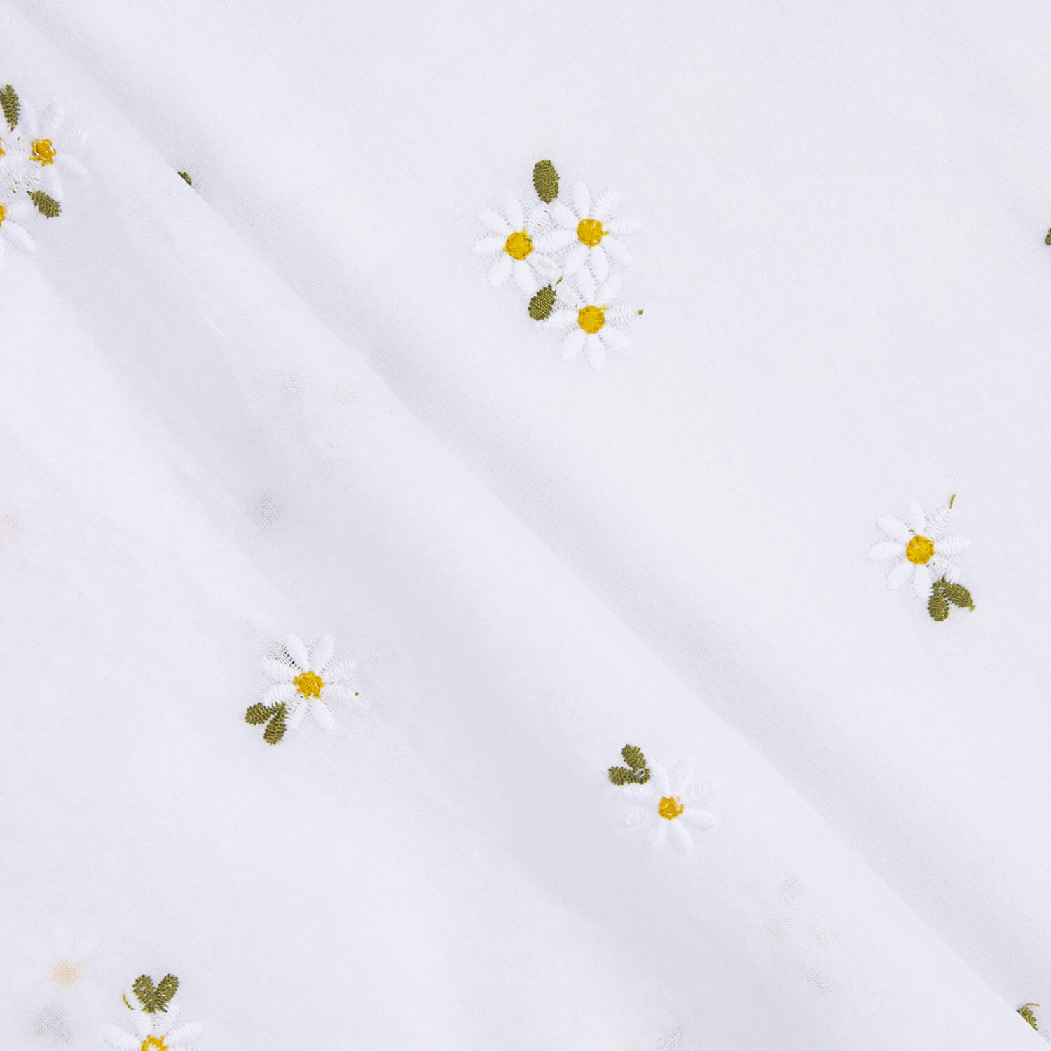 Batista Algodón Bordada Margaritas Blanca - Ribes y Casals