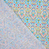 Batista Algodón Estampada Gotas Turquesa - Ribes y Casals