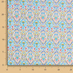 Batista Algodón Estampada Gotas Turquesa - Ribes y Casals