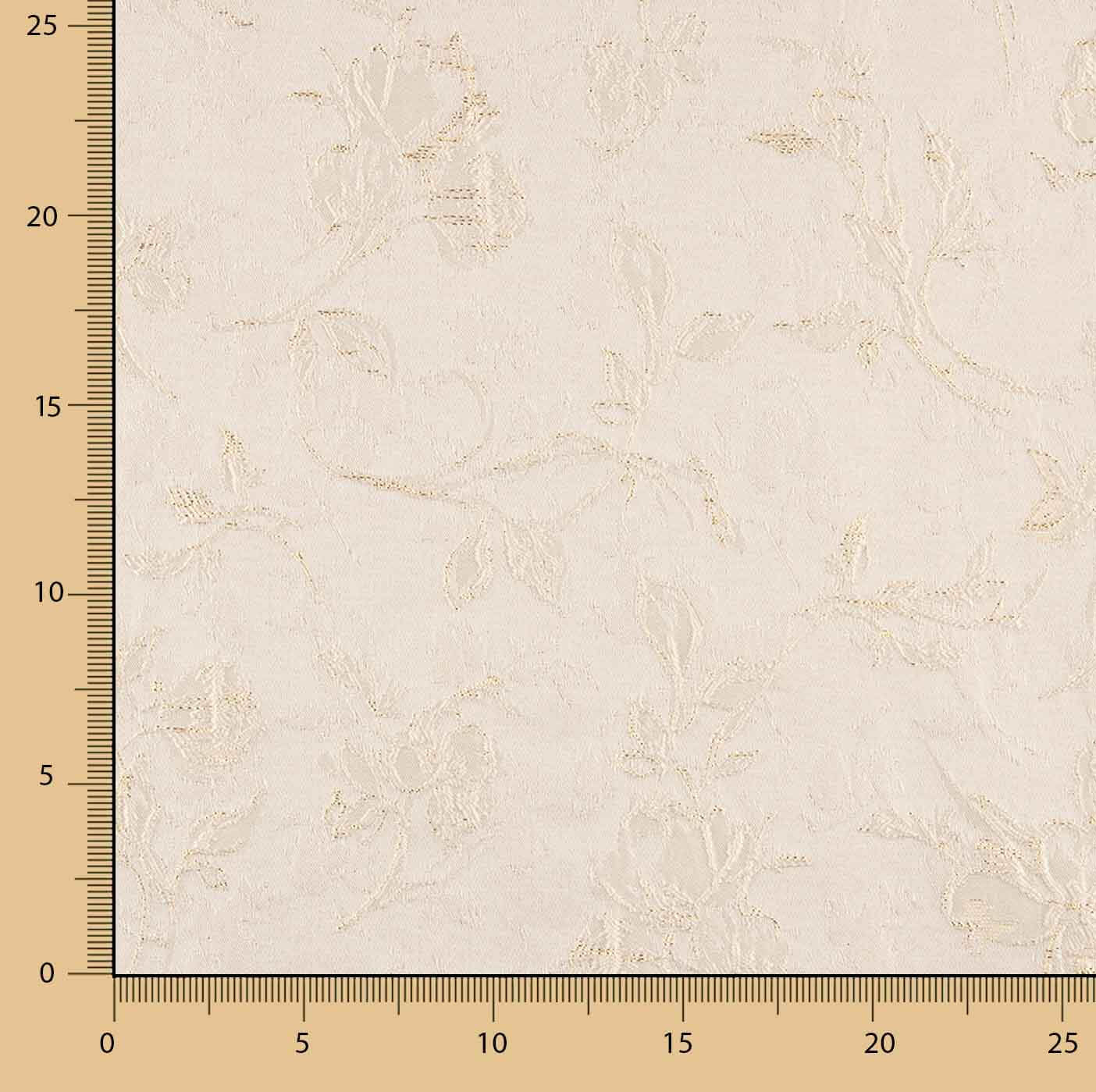 Brocado Floral Clásico Marfil Oro - Ribes y Casals