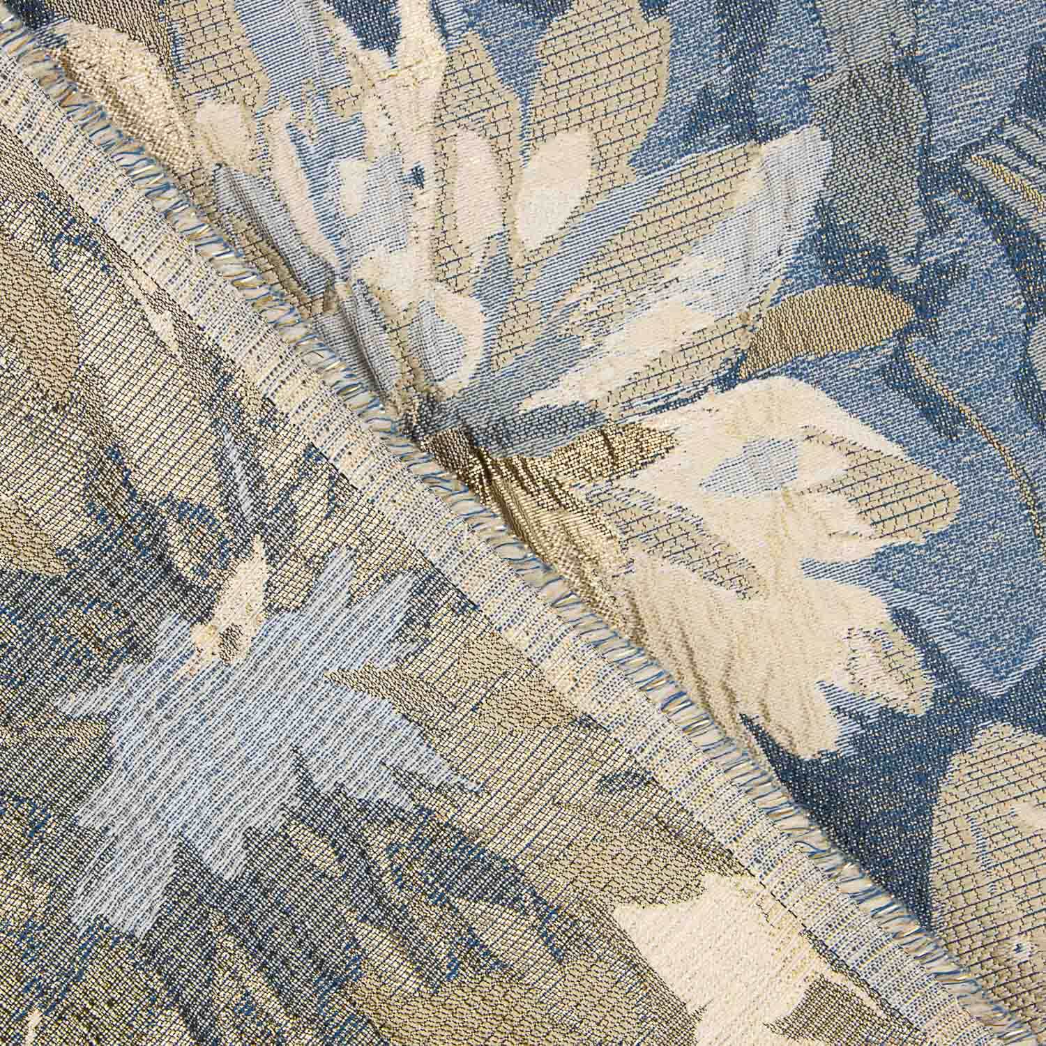 Brocado Floral Margaritas Azul y Dorado - Ribes y Casals