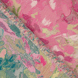 Retal Brocado Floral Rosas Fucsia y Verde - Varias medidas x ancho de 140 cm - Ribes y Casals