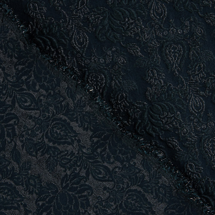 Brocado Océano Imperial Azul Marino Plata - Ribes y Casals