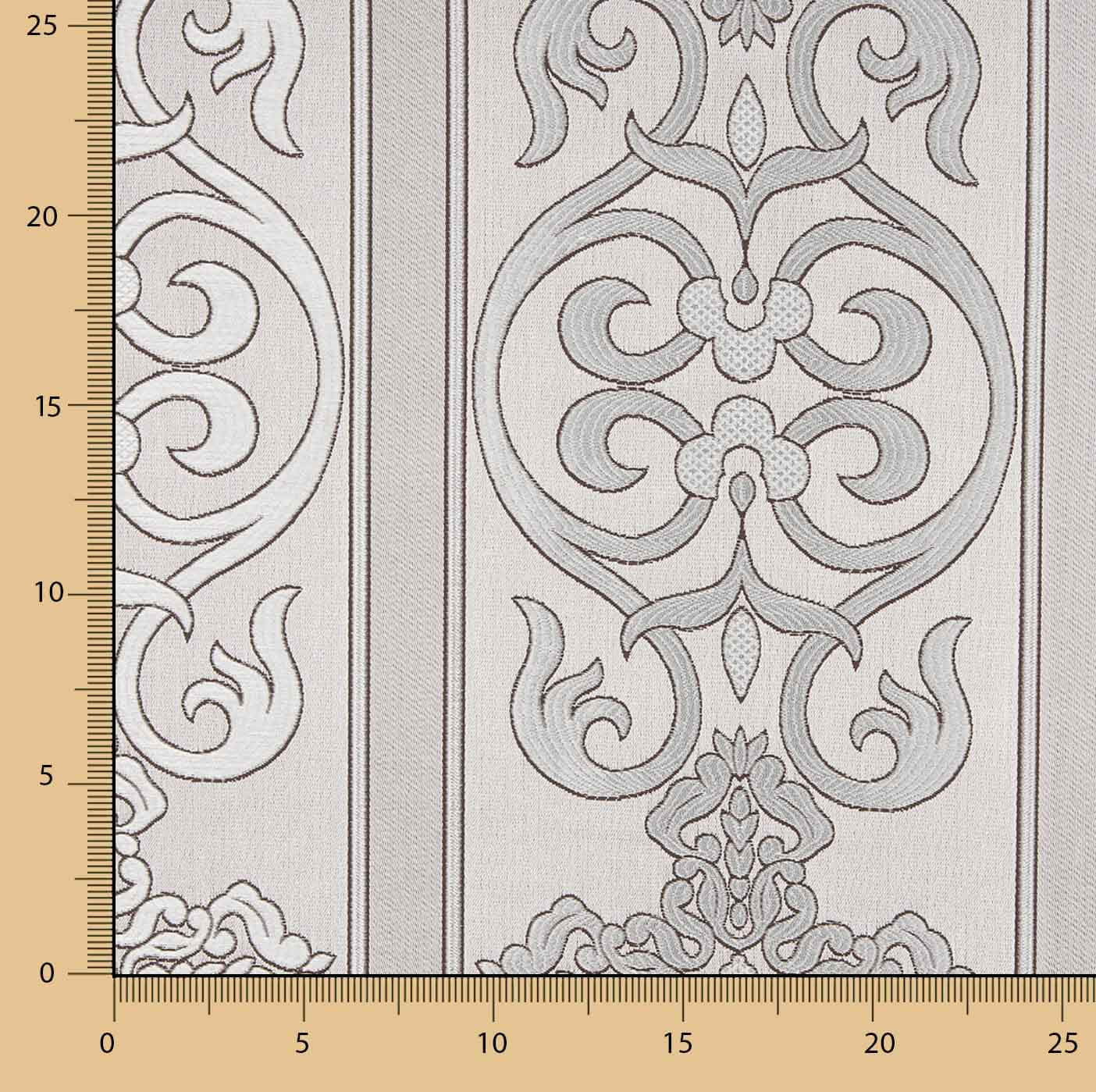Brocado Barroco Gris Plata - Ribes y Casals