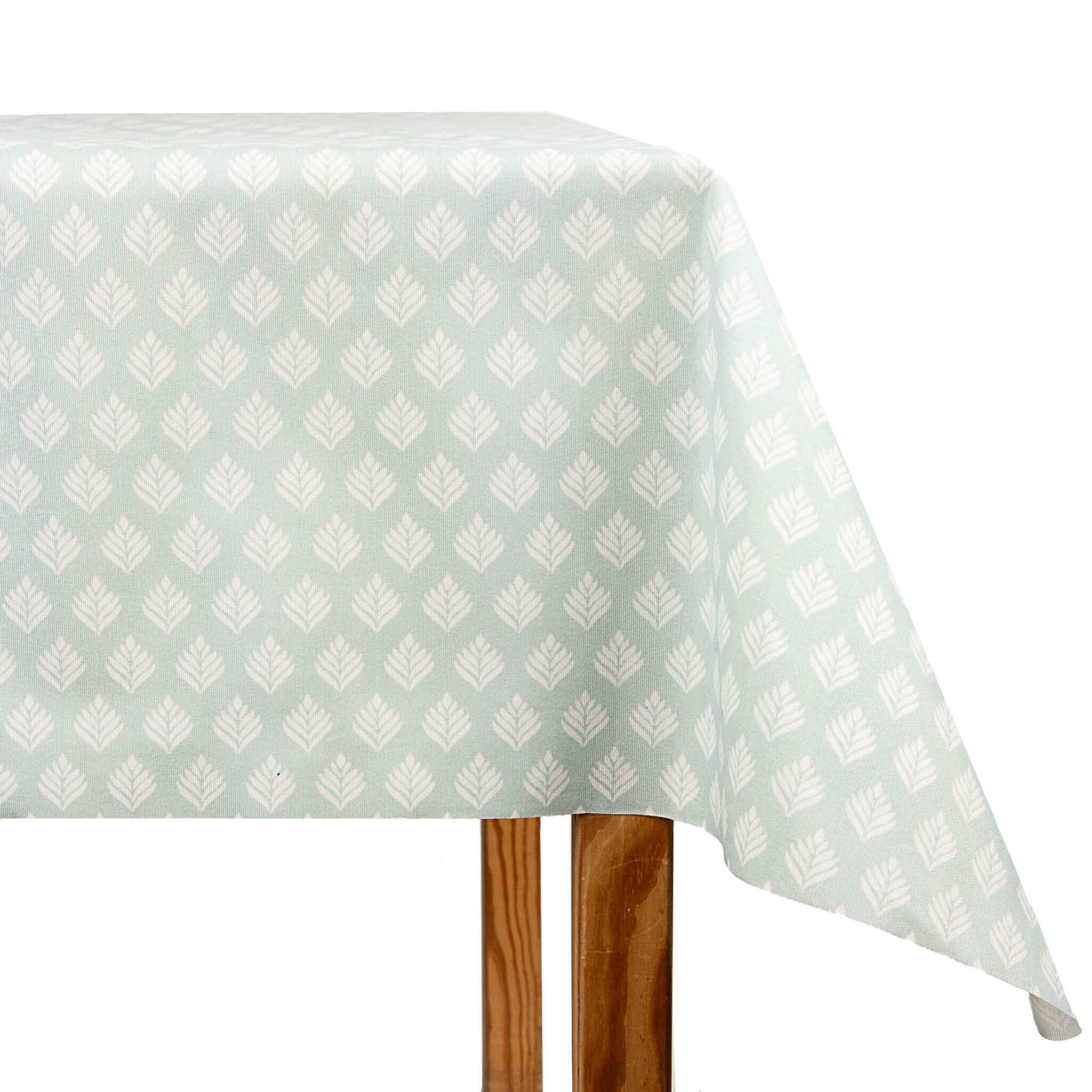 Mantel Resinado Antimanchas Leaf Verde Suave - Ribes y Casals