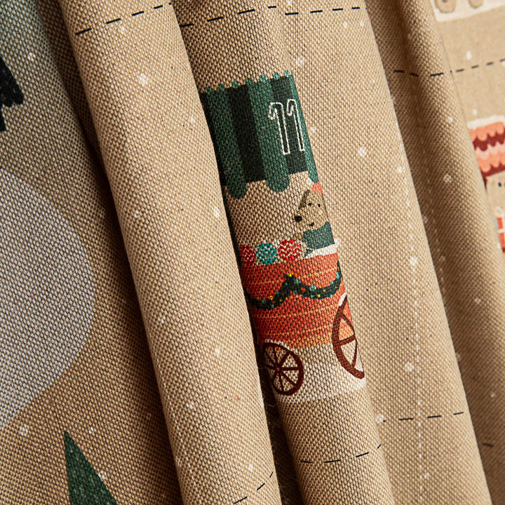 Panel Algodón Calendario de Adviento Infantil Aventura de Papá Noel – DIY - Ribes y Casals