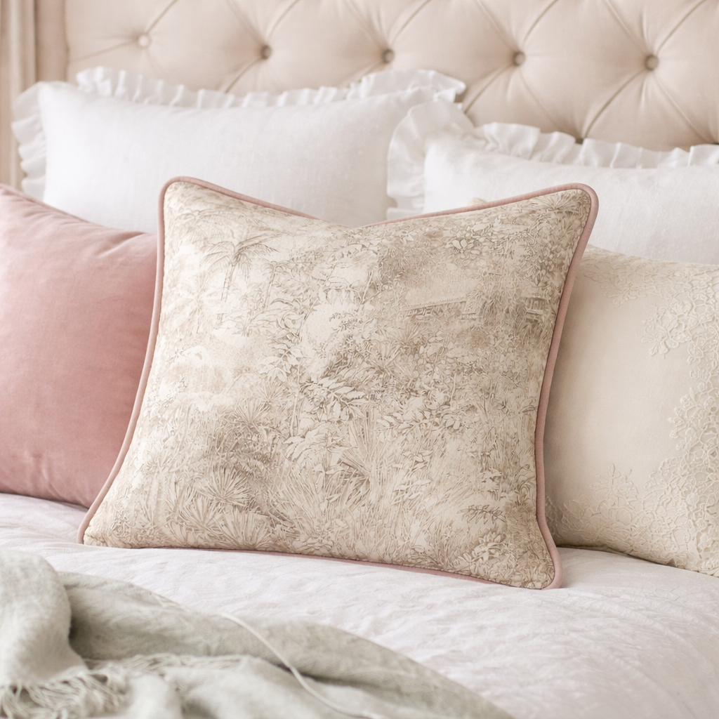 Lino Estampado Jungla Beige - Ribes y Casals