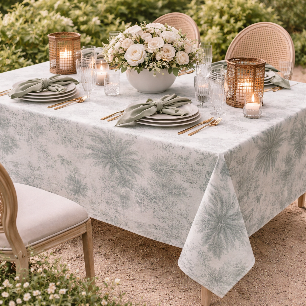 Lino Estampado Jungla Verde - Ribes y Casals