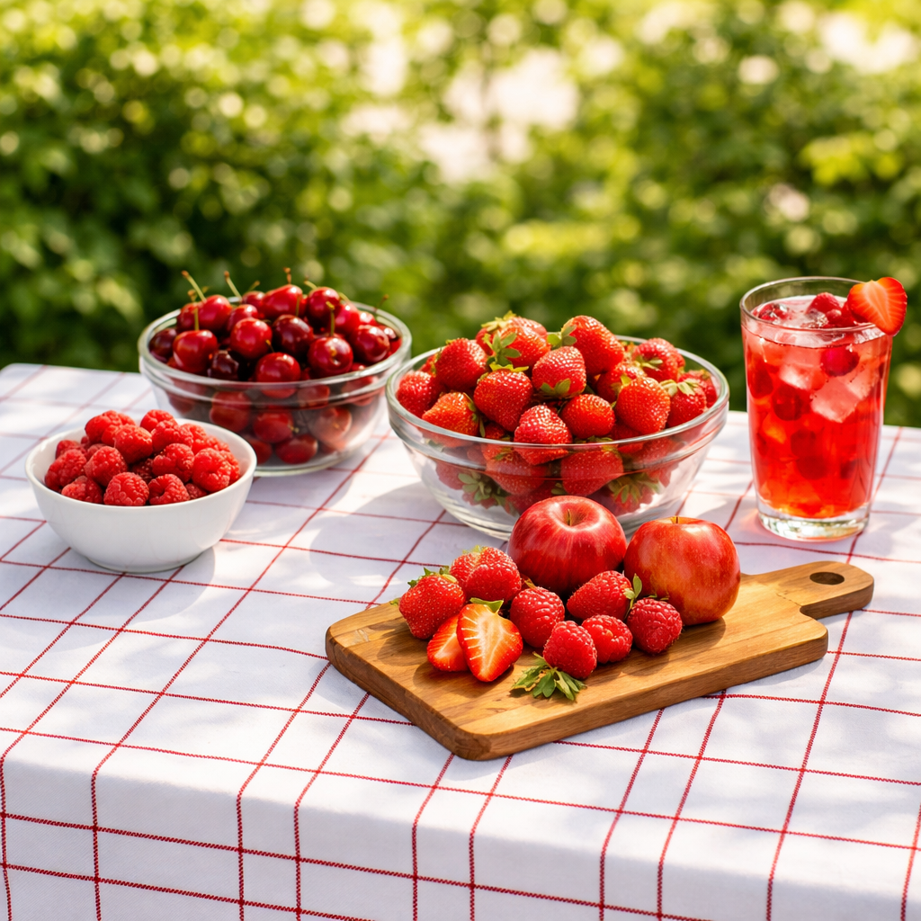 Mantelería Cuadros Líneas Rojas - Ribes y Casals