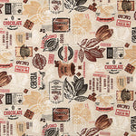 Loneta Estampada Chocolate y Cacao Vintage - Ribes y Casals