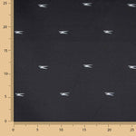 Raso Viscosa Estampado Minimal Negro - Ribes y Casals