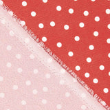 Crepé Estampado Lunares Blancos sobre Rojo - Ribes y Casals