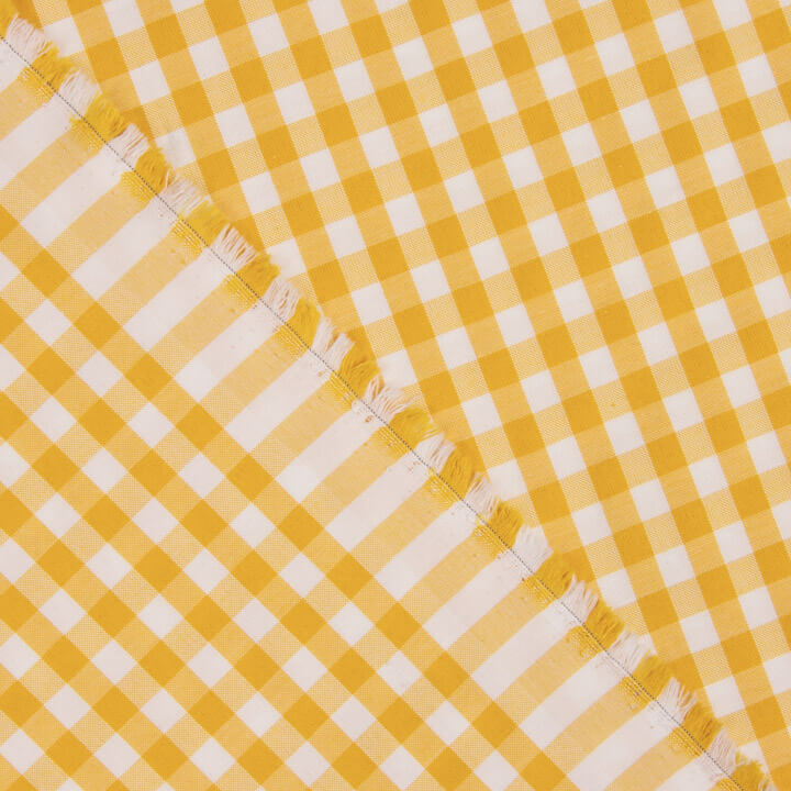 Cuadros Vichy Basic Amarillo Mediano 6 mm - Ribes y Casals
