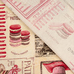 Loneta Estampada Cupcakes y Macarons París Vintage - Ribes y Casals