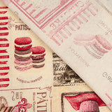 Loneta Estampada Cupcakes y Macarons París Vintage - Ribes y Casals