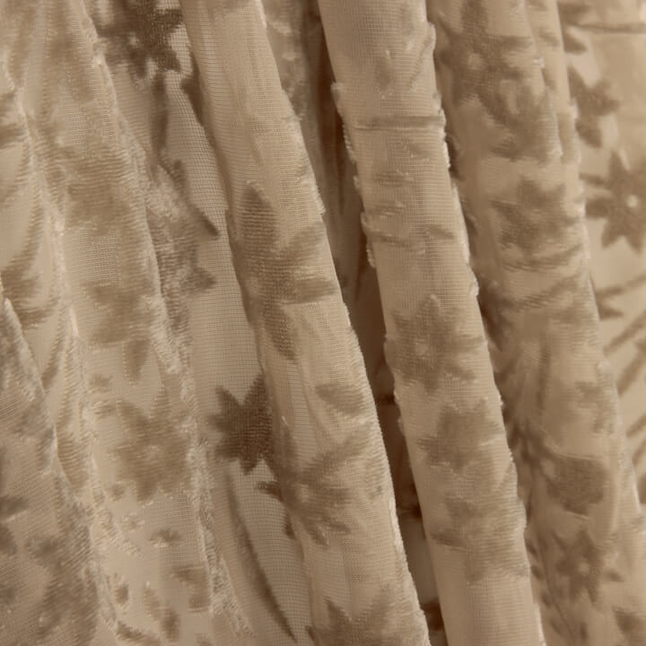 Devoré Floral Tonos Beige sobre Gasa - Ribes y Casals