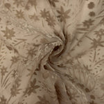 Devoré Floral Tonos Beige sobre Gasa - Ribes y Casals