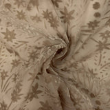 Devoré Floral Tonos Beige sobre Gasa - Ribes y Casals