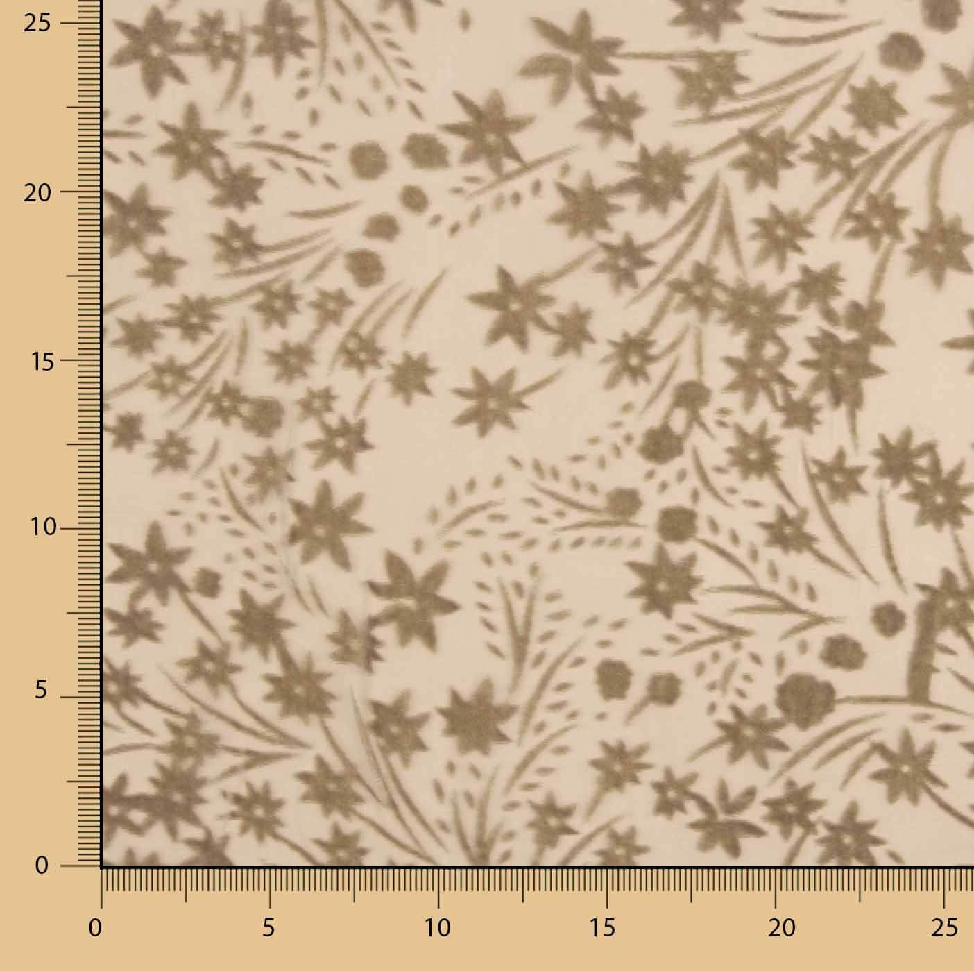 Devoré Floral Tonos Beige sobre Gasa - Ribes y Casals