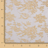 Devoré Floral Beige sobre Gasa Gris Azulada - Ribes y Casals