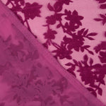 Devoré Floral Fucsia sobre Gasa - Ribes y Casals