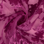 Devoré Floral Fucsia sobre Gasa - Ribes y Casals
