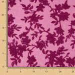 Devoré Floral Fucsia sobre Gasa - Ribes y Casals