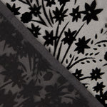 Devoré Floral Negro sobre Gasa - Ribes y Casals