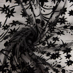 Devoré Floral Negro sobre Gasa - Ribes y Casals