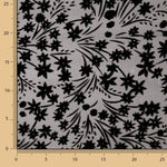 Devoré Floral Negro sobre Gasa - Ribes y Casals