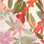 Viscosa Estampada Flores Fucsia y Naranja - Ribes y Casals
