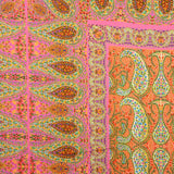 Retal Crepé Viscosa Estampada Paisley Boho Fucsia - Varias medidas x ancho de 140 cm - Ribes y Casals