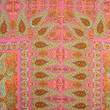 Retal Crepé Viscosa Estampada Paisley Boho Fucsia - Varias medidas x ancho de 140 cm - Ribes y Casals