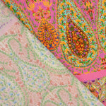 Retal Crepé Viscosa Estampada Paisley Boho Fucsia - Varias medidas x ancho de 140 cm - Ribes y Casals