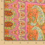 Retal Crepé Viscosa Estampada Paisley Boho Fucsia - Varias medidas x ancho de 140 cm - Ribes y Casals