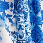 Viscosa Estampada Patchwork Azul - Ribes y Casals