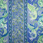 Viscosa Rústica Estampada Cachemir Azul y Verde - Ribes y Casals