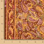 Viscosa Rústica Estampada Cachemir Teja - Ribes y Casals