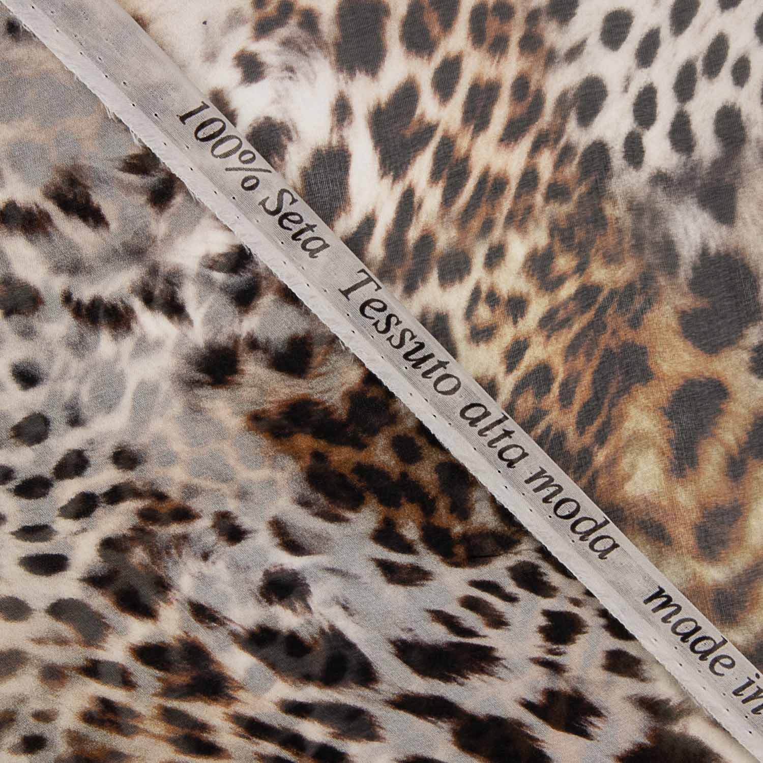 Gasa de Seda Natural  Animal Print Safari - Ribes y Casals