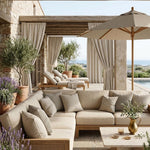Lona Exterior Famara Rayas Gris Antracita - Ribes y Casals