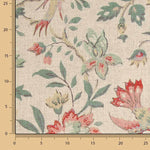 Loneta Efecto Lino Flores y Aves Vintage - Ribes y Casals