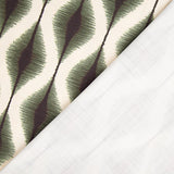 Loneta Efecto Lino Ikat Étnico Verde - Ribes y Casals