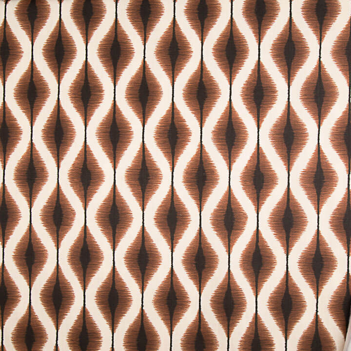 Loneta Efecto Lino Ikat Étnico Terracota - Ribes y Casals