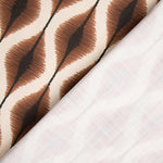 Loneta Efecto Lino Ikat Étnico Terracota - Ribes y Casals
