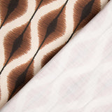 Loneta Efecto Lino Ikat Étnico Terracota - Ribes y Casals