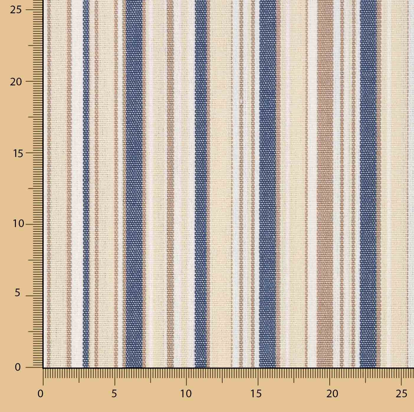 Lona Exterior Teflón Rayas Finas Multicolor Azul 320cm - Ribes y Casals