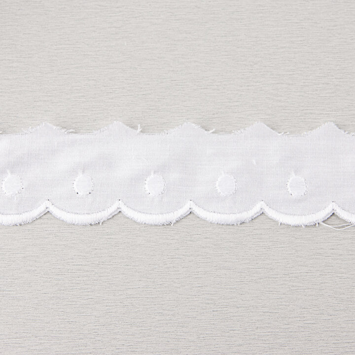 Tira Batista Bordada Blanca Modelo 11700 – 30 mm - Ribes y Casals