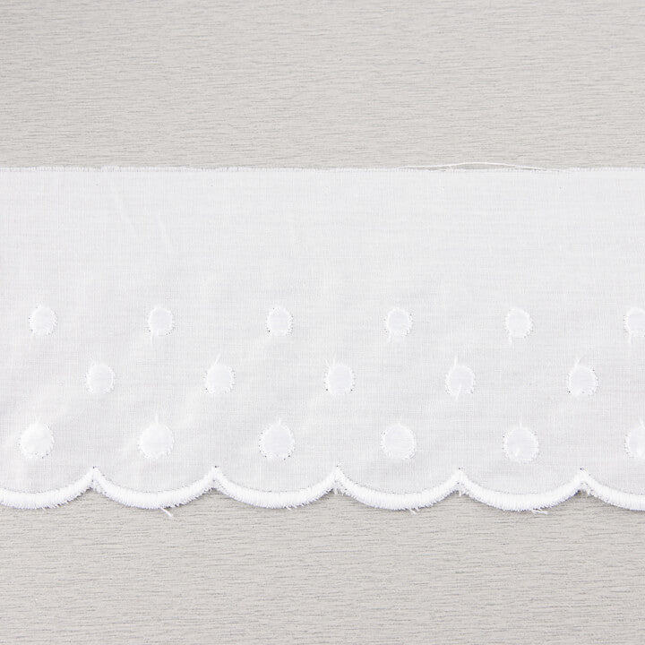 Tira Batista Bordada Blanca Modelo 11698 – 75 mm - Ribes y Casals