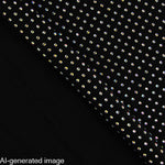 Tela Elástica con Strass Plateado Irisado Negro - Ribes y Casals